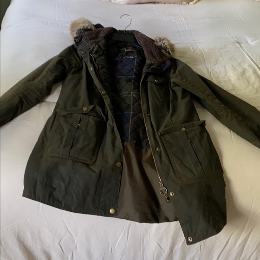 Barbour jacket in deep green